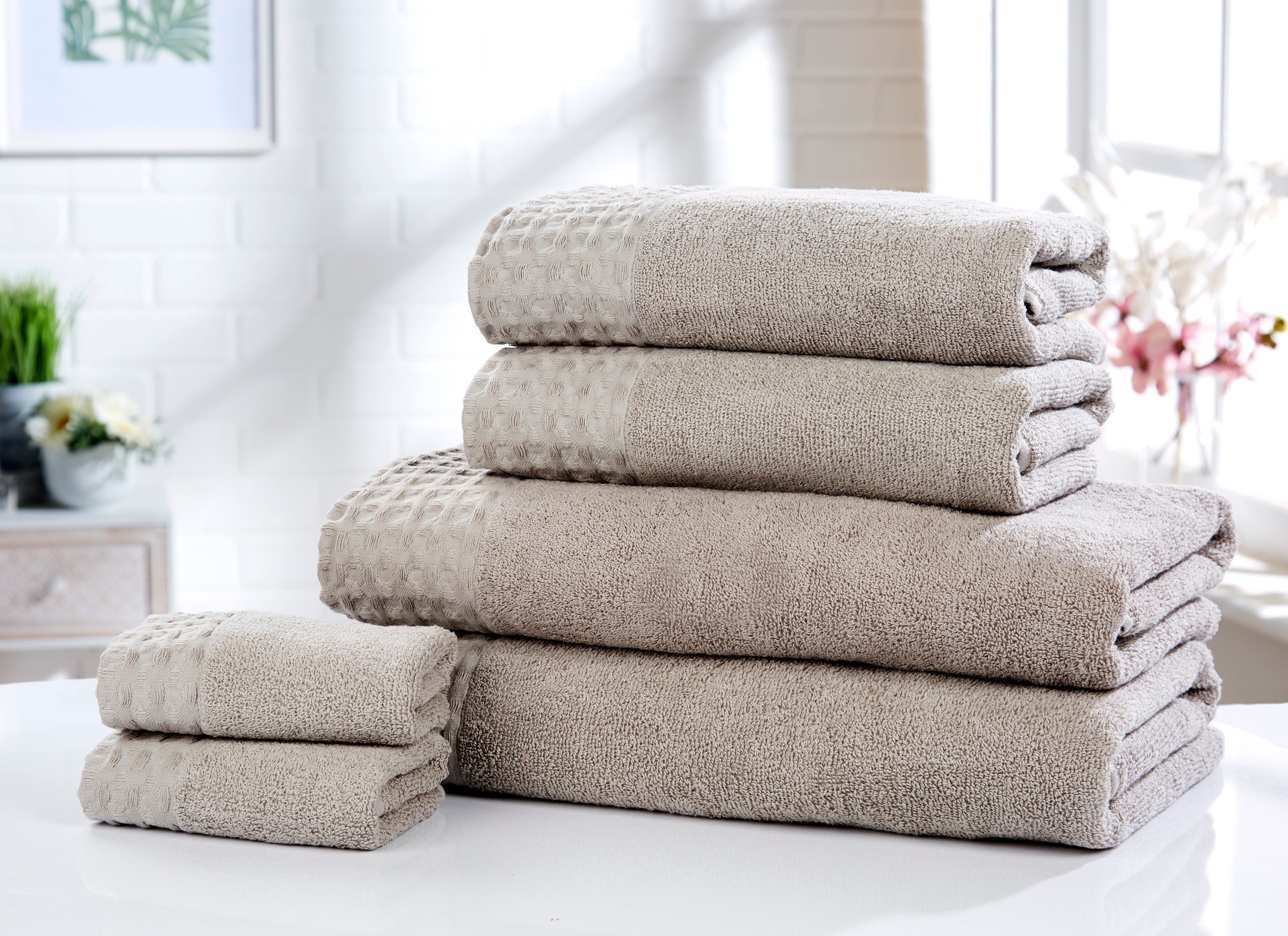 Belle Maison Egyptian Combed Cotton 6 Piece Towel Bale Latte