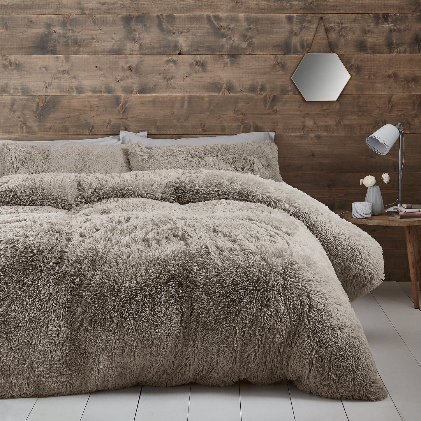 Catherine Lansfield Cuddly Deep Pile Faux Fur - Natural