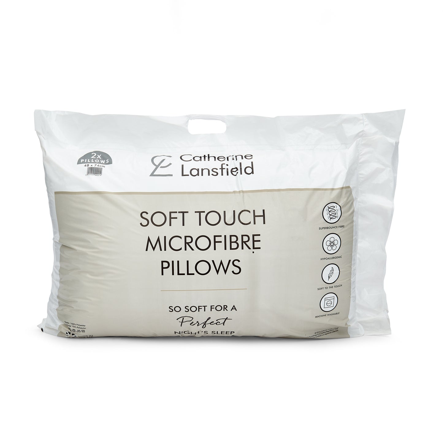 Catherine Lansfield - Soft Touch Microfibre Pillow Pair