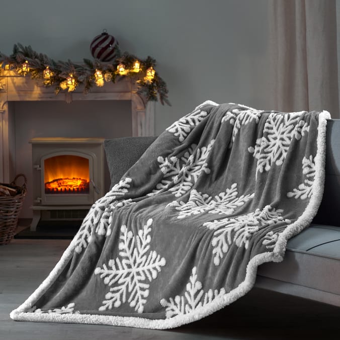 Snowflake Throw - Silver