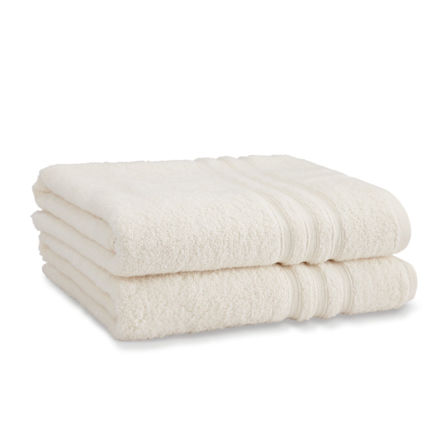 Catherine Lansfield Zero Twist Bath Sheet Pair - Cream