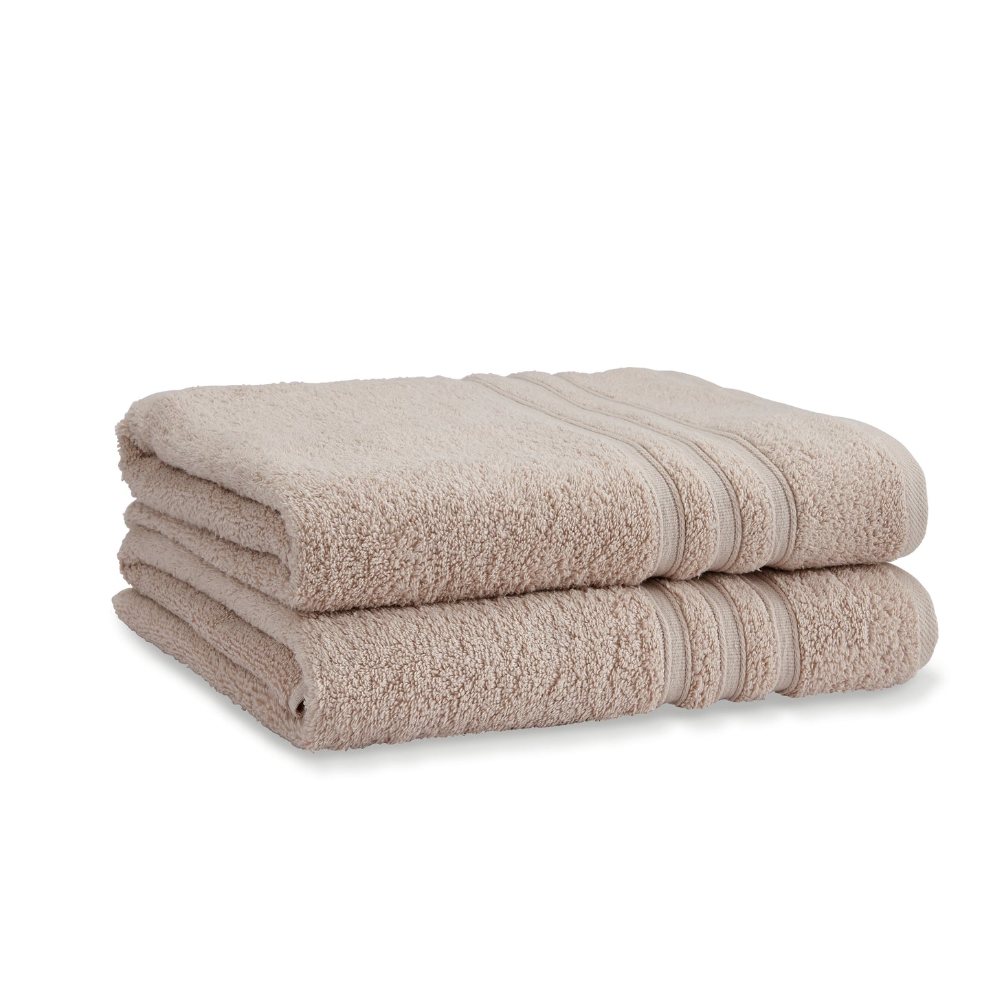 Catherine Lansfield Zero Twist Bath Sheet Pair - Natural