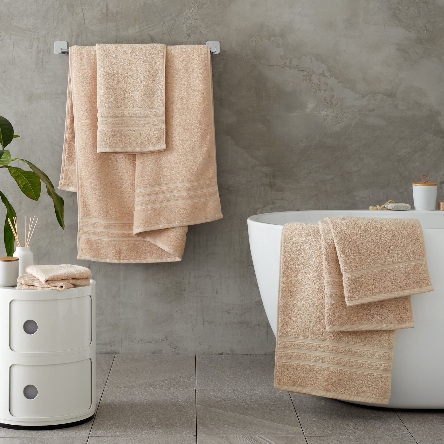 Catherine Lansfield Zero Twist 6 Piece Towel Bale - Natural