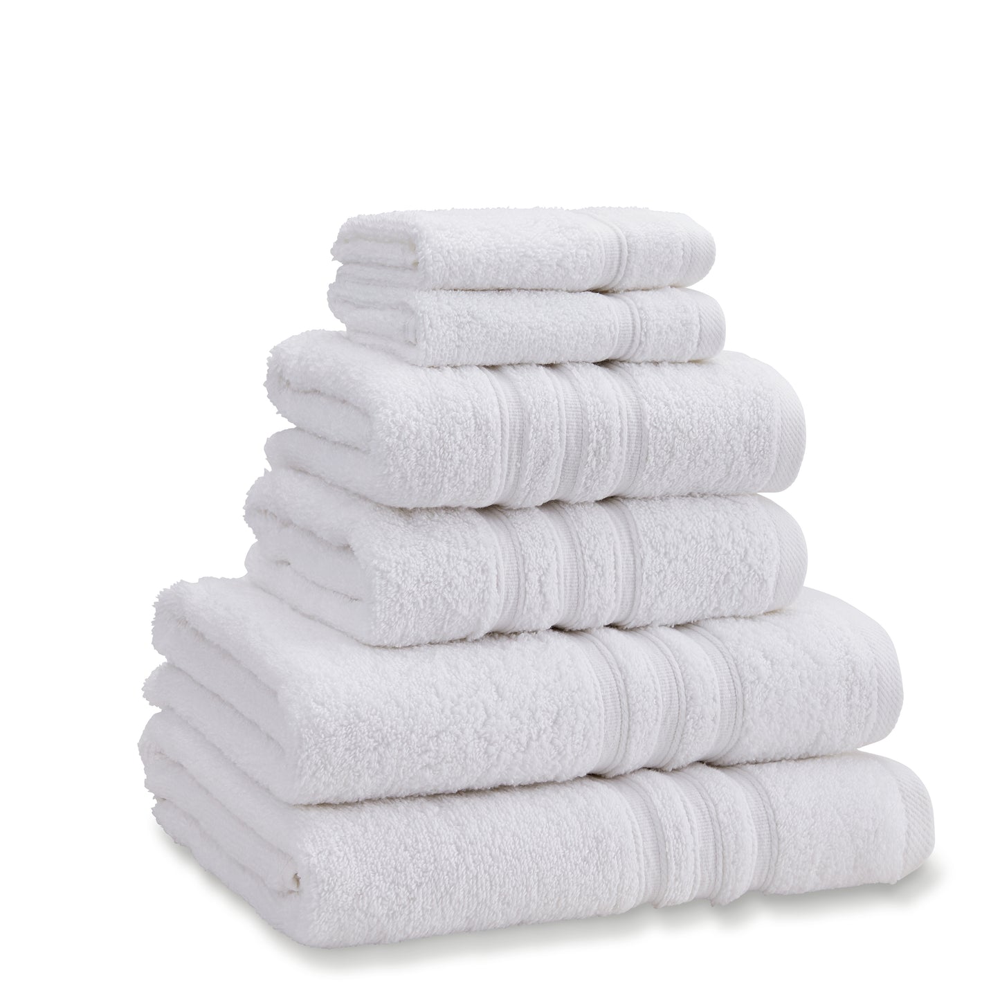 Catherine Lansfield Zero Twist 6 Piece Towel Bale - White