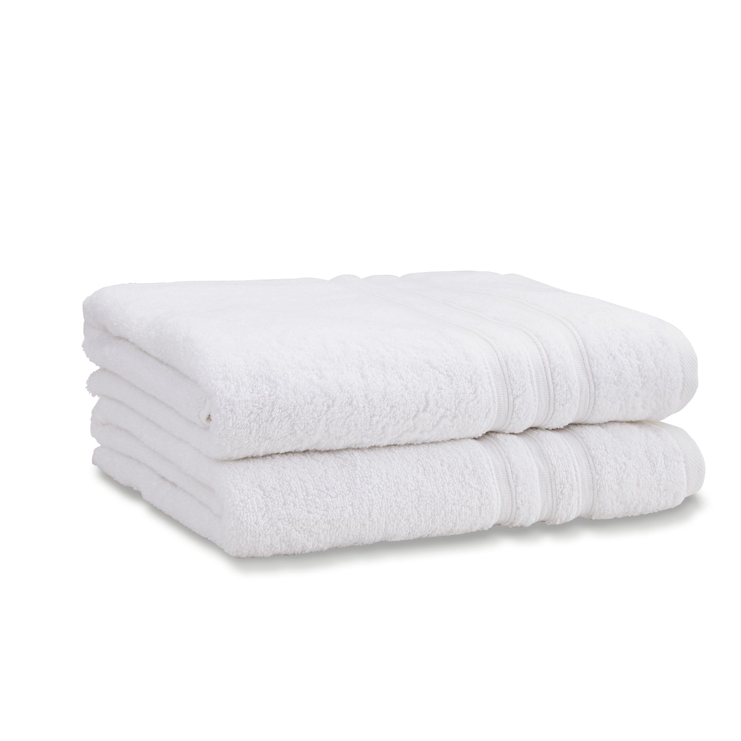 Catherine Lansfield Zero Twist Bath Sheet Pair - White