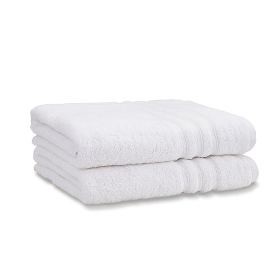 Catherine Lansfield Zero Twist Bath Sheet Pair - White