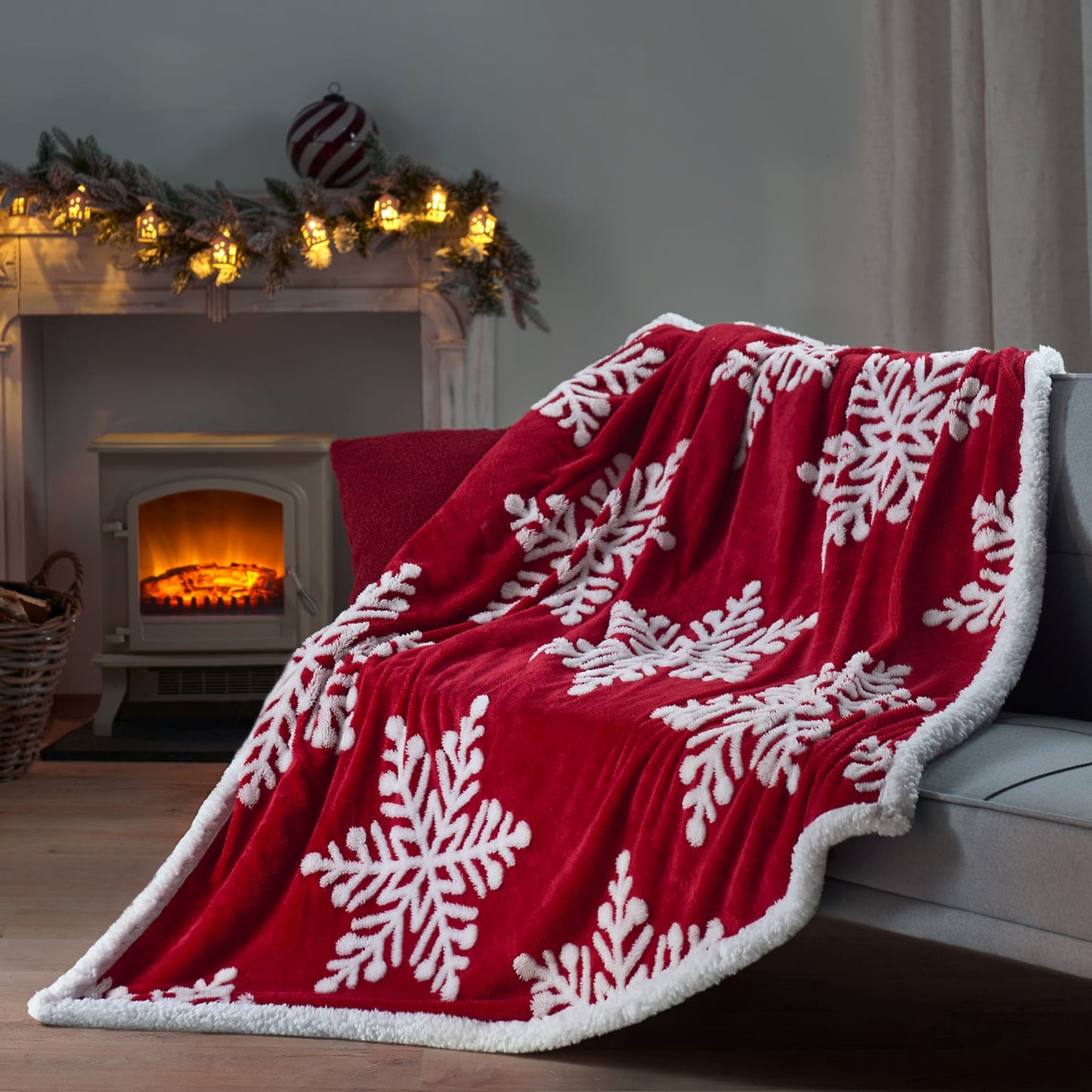 Snowflake Throw - Red