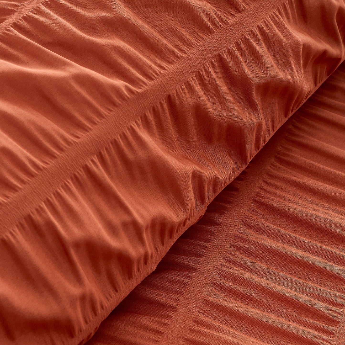 Catherine Lansfield Seersucker Terracota Duvet Set