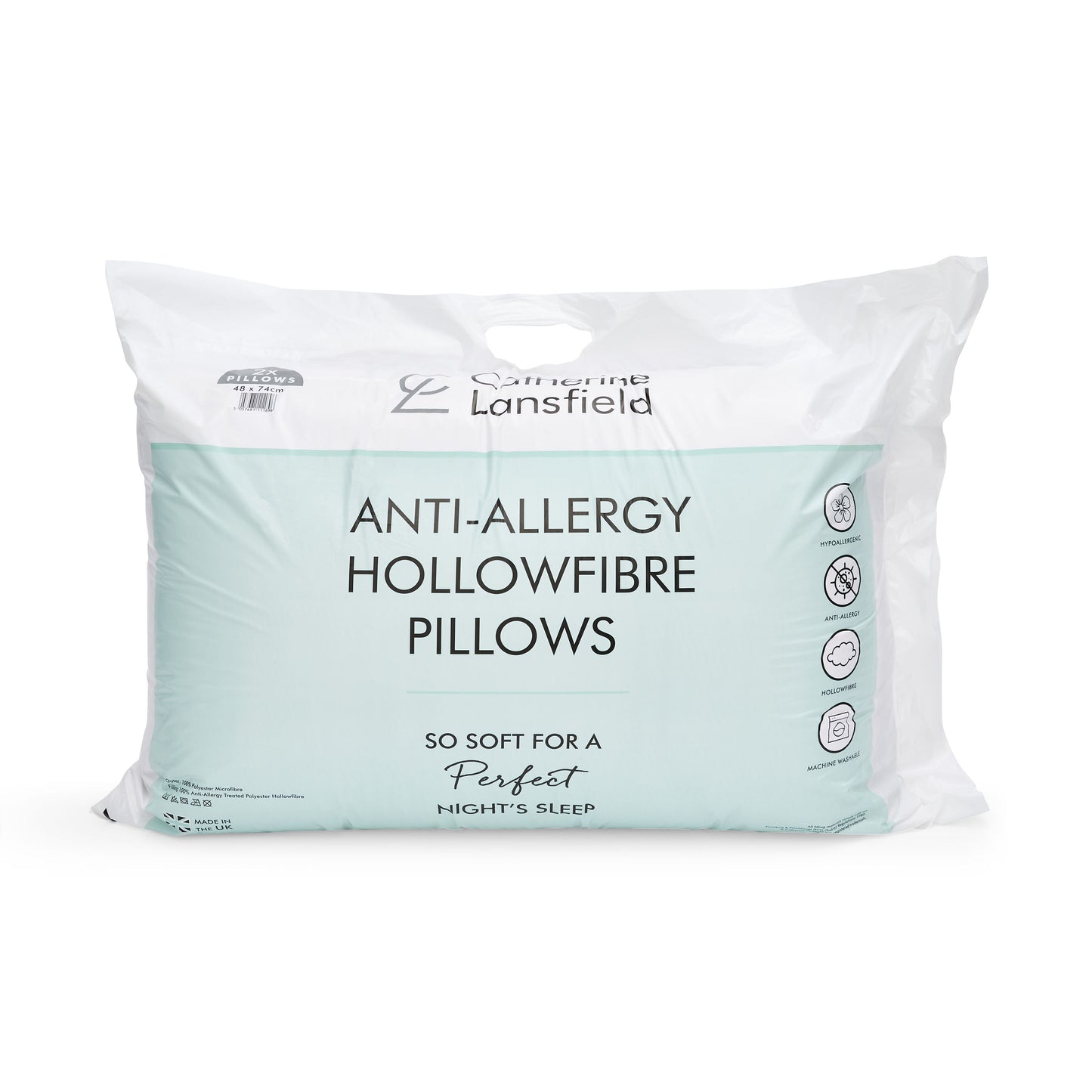 Catherine Lansfield - Anti Allergy Hollowfibre Pillow Pair