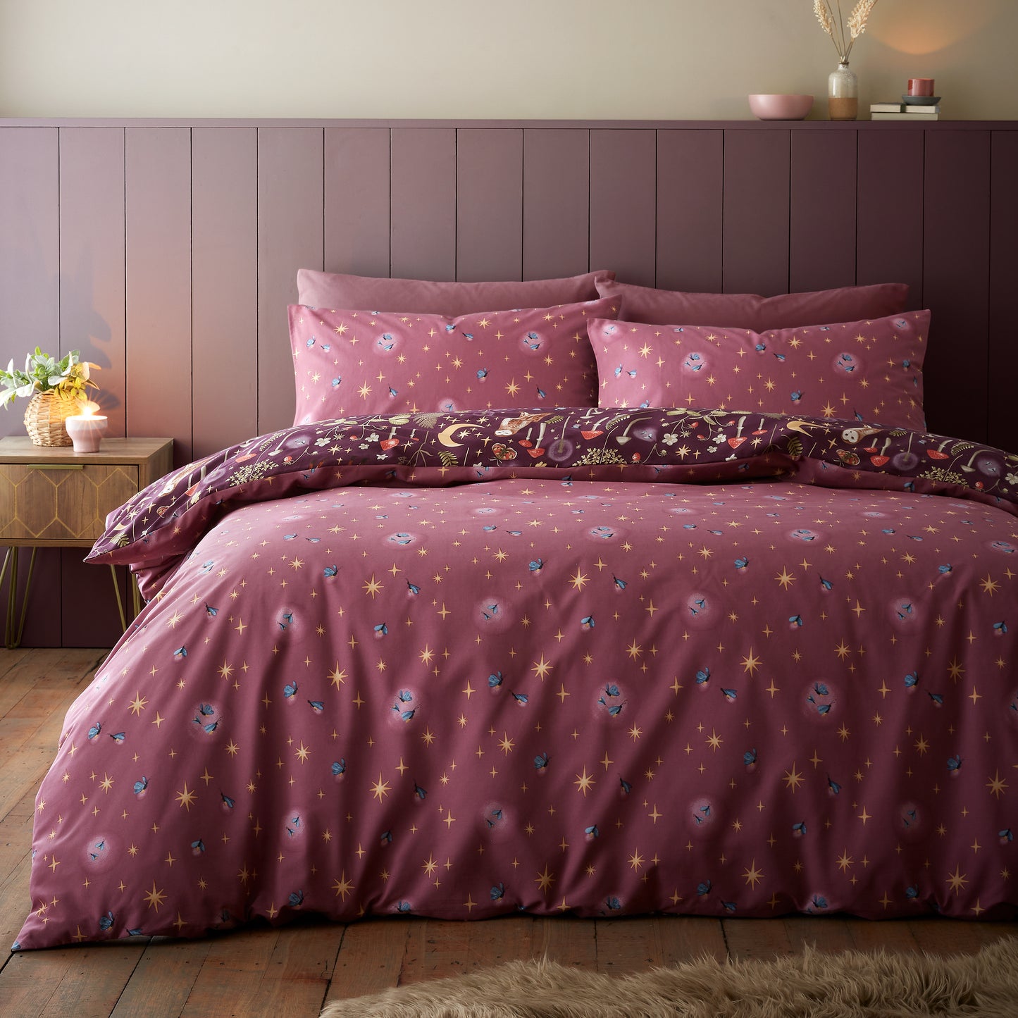 Catherine Lansfield Enchanted Twilight Duvet Set - Plum