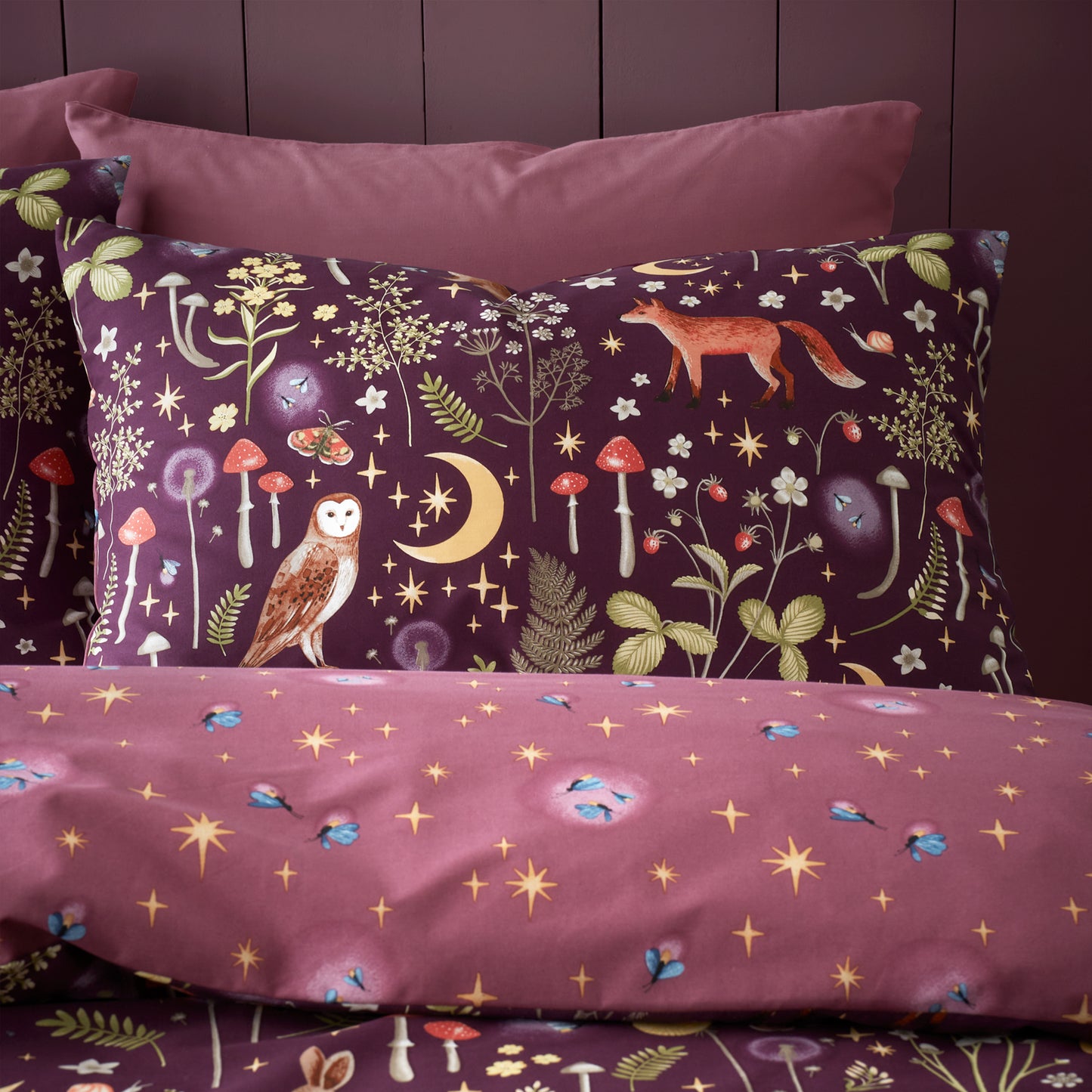 Catherine Lansfield Enchanted Twilight Duvet Set - Plum