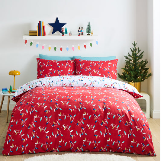 Catherine Lansfield Christmas Lights Duvet Set