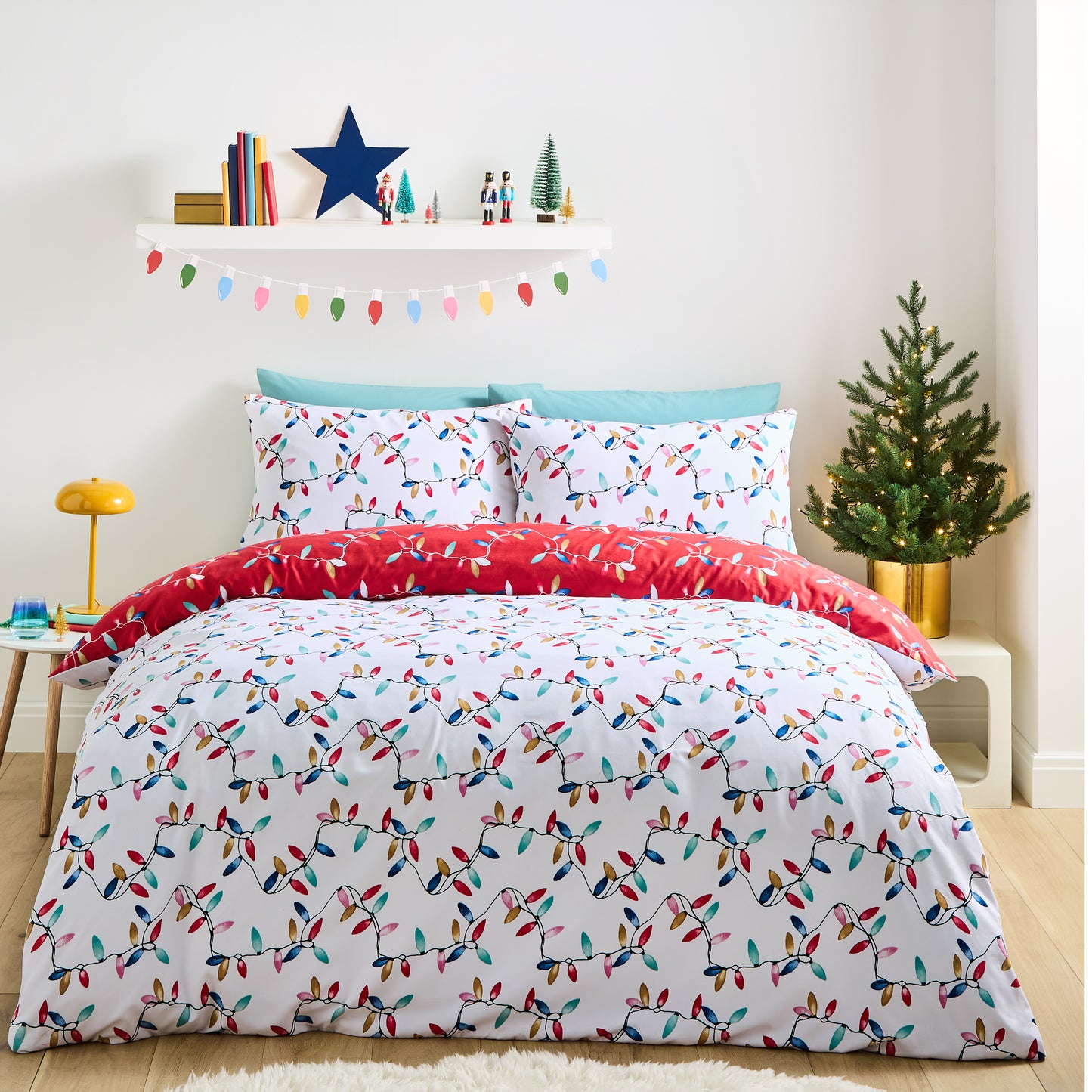 Catherine Lansfield Christmas Lights Duvet Set