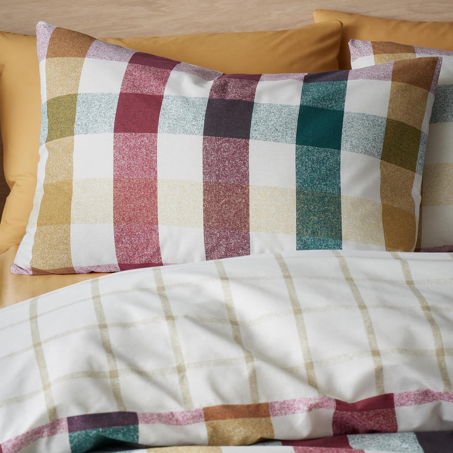 Catherine Lansfield Autumn Check Duvet Set