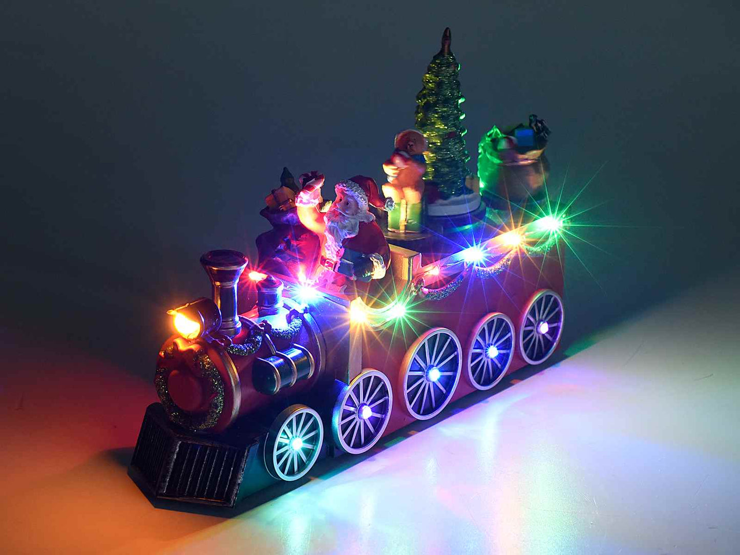 Santa Claus Train With Lights & Moving Characters