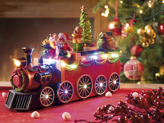 Santa Claus Train With Lights & Moving Characters