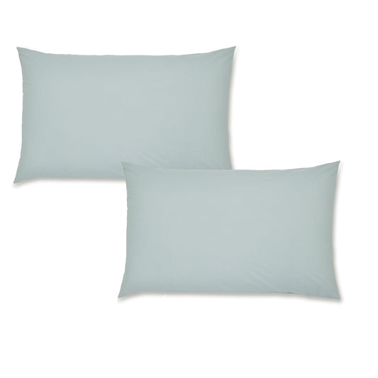 Catherine Lansfield Easy Iron Percale Pillow Case Pair - Duck Egg