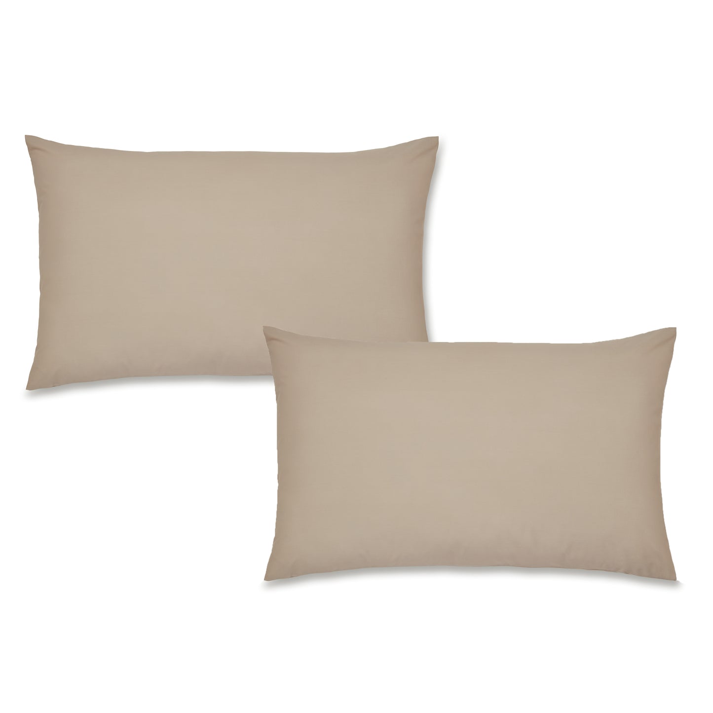 Catherine Lansfield Easy Iron Percale Pillow Case Pair - Natural