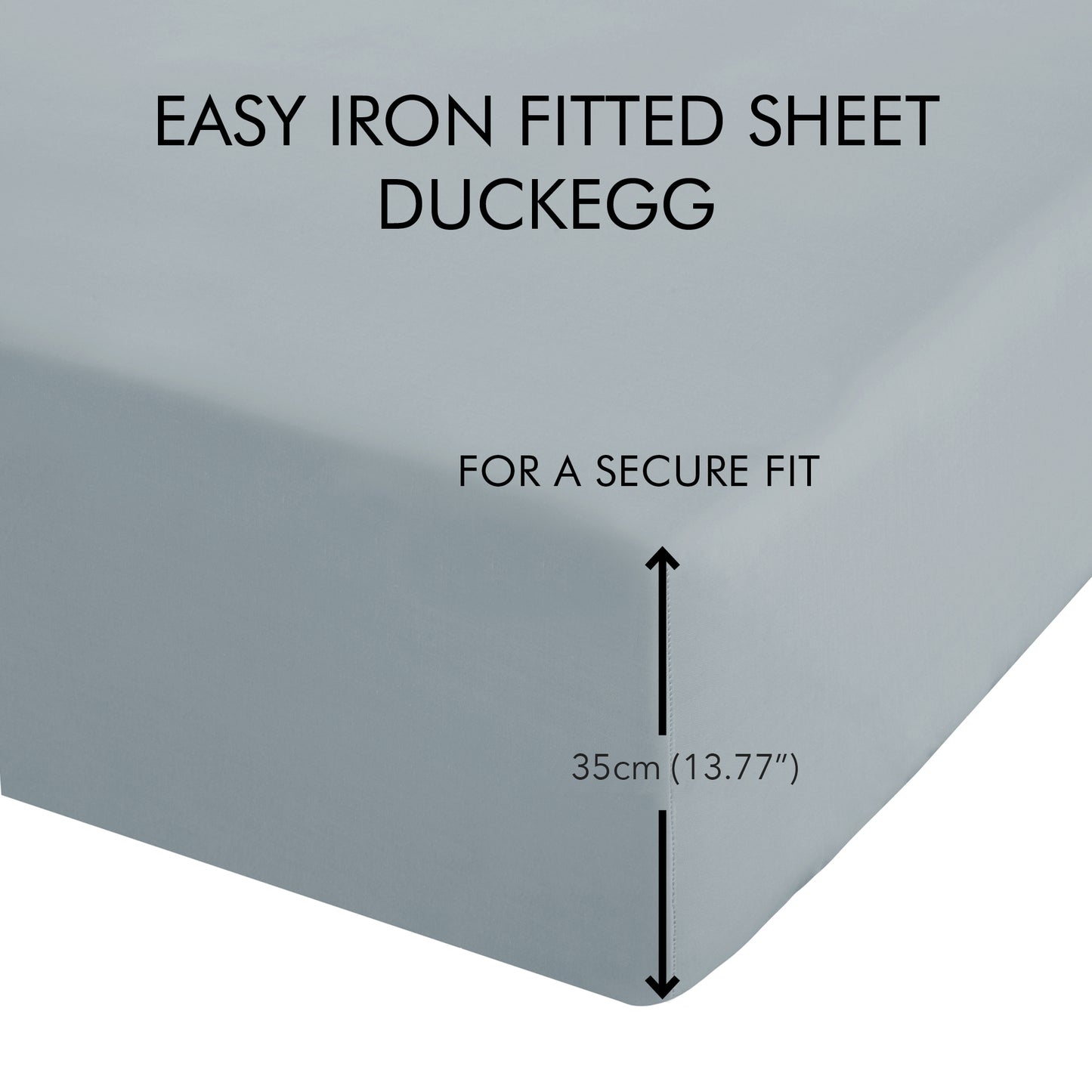 Catherine Lansfield Easy Iron Extra Deep Fitted Sheet - Duck Egg