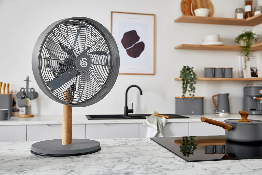 Swan 12 inch Nordic Desk Fan - Grey