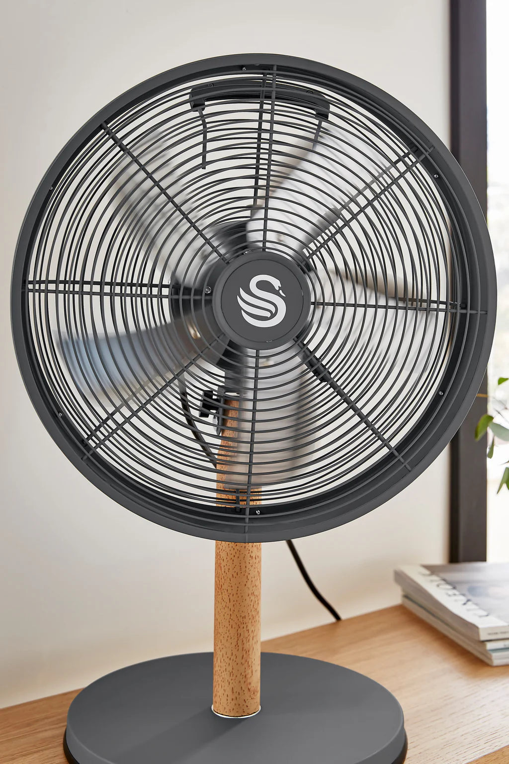 Swan 12 inch Nordic Desk Fan - Grey