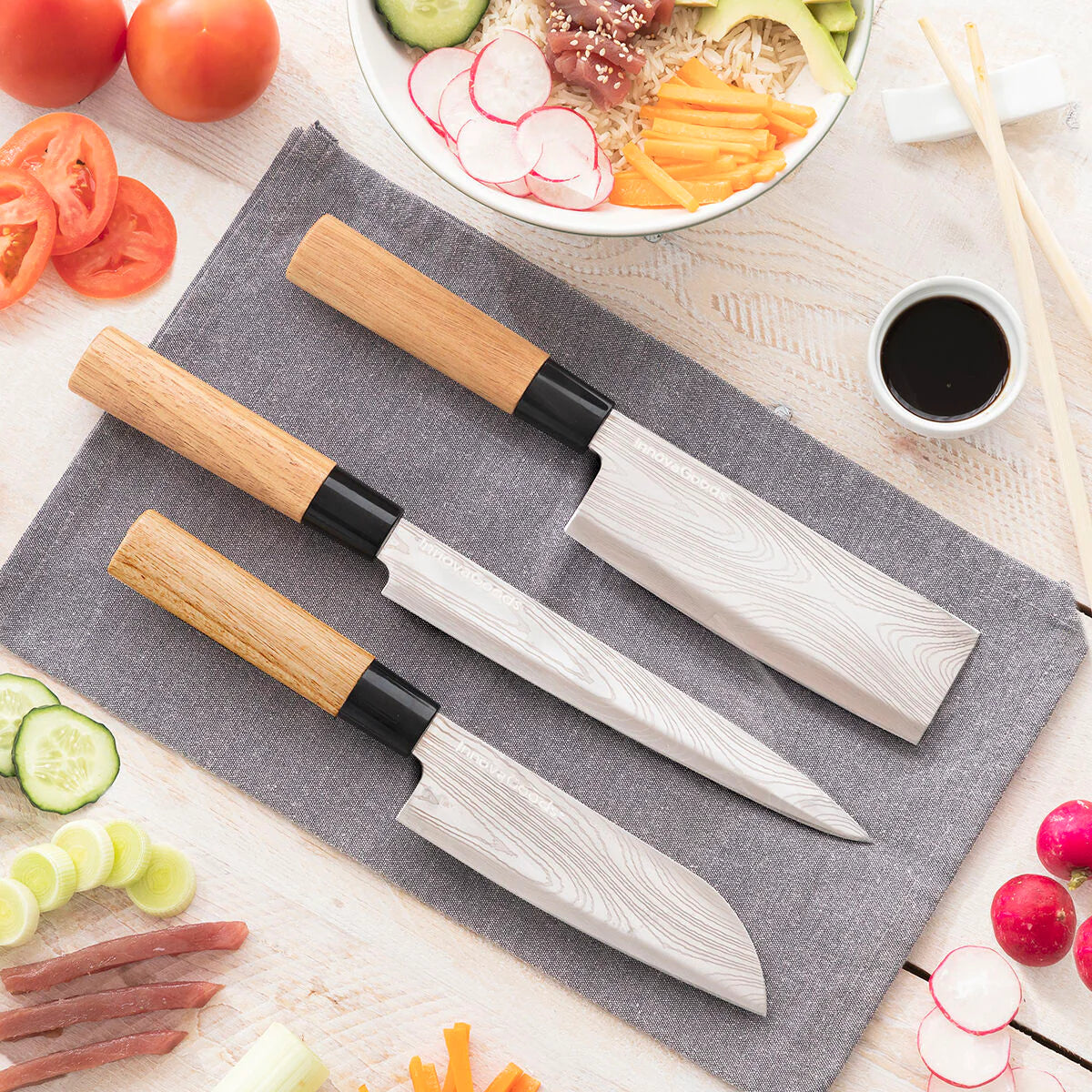 Set of Knives with Professional Carry Case