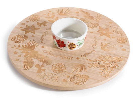 Aperitif Revolving Board With Ceramic Cup