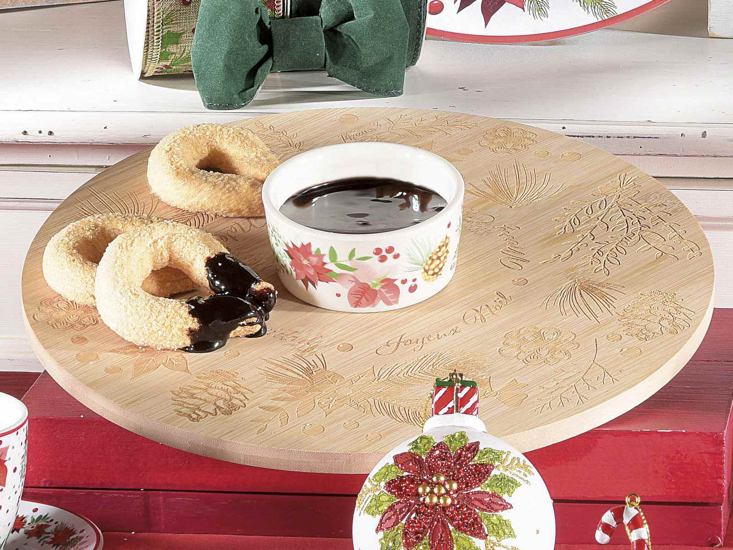 Aperitif Revolving Board With Ceramic Cup