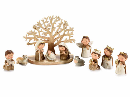 Tree Of Life Nativity Scene - 10 Figures