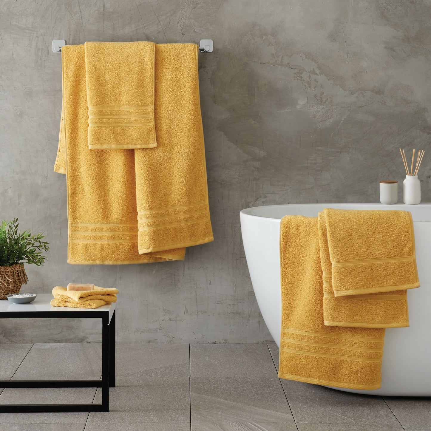 Catherine Lansfield Zero Twist 6 Piece Towel Bale - Ochre