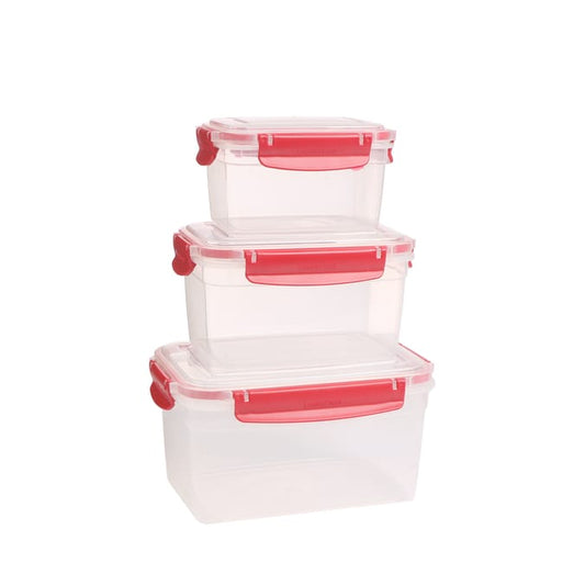 Deep Clip Lock Containers 3 Pack