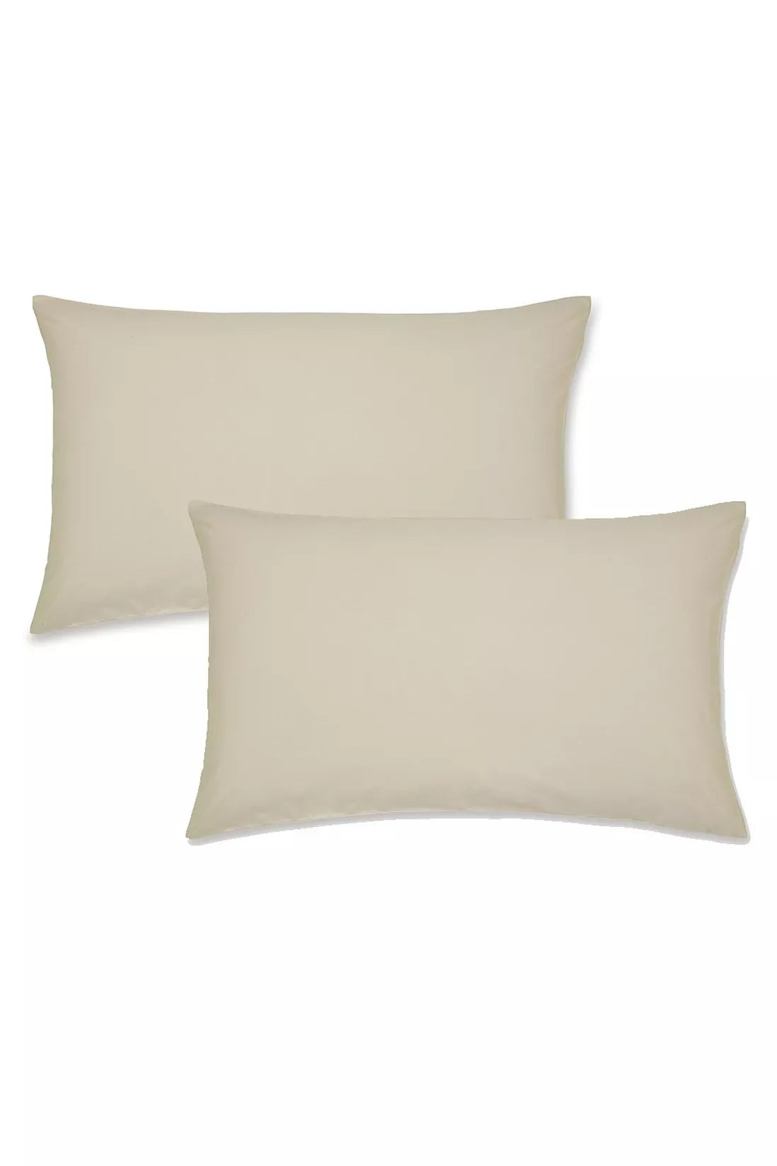 Catherine Lansfield Easy Iron Percale Pillow Case Pair - Cream