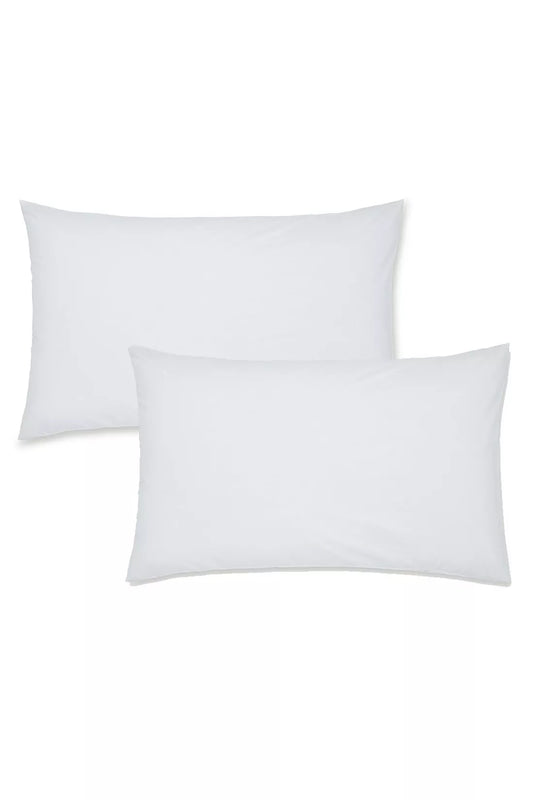 Catherine Lansfield Easy Iron Percale Pillow Case Pair - White