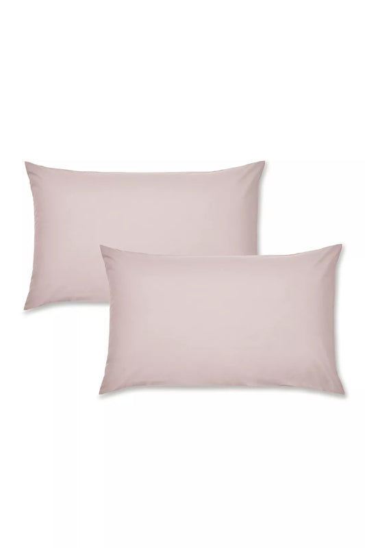 Catherine Lansfield Easy Iron Percale Pillow Case Pair - Pink